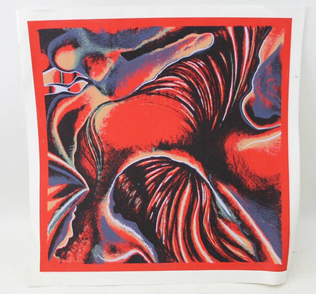 Original Hand Colored Silkscreen Pencil Signed and (1 of 3)