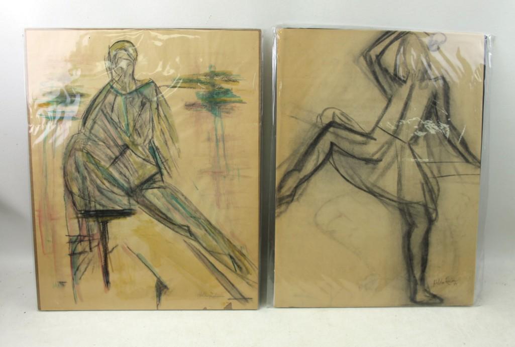 Set of 4 Hilda Rubin "Listed Chicago Artist" Mid (1 of 7)