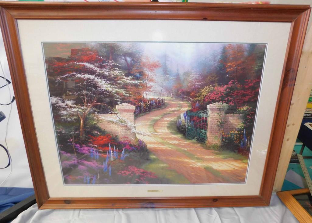 Thomas Kinkade Lithograph with COA " Open Gate " Signed (1 of 8)