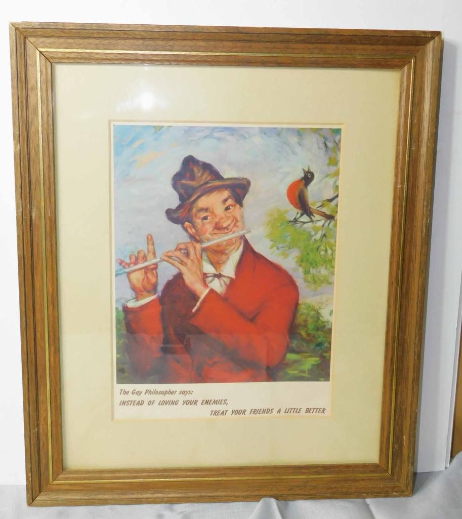 Framed Print with Flute Player and Robin (1 of 4)