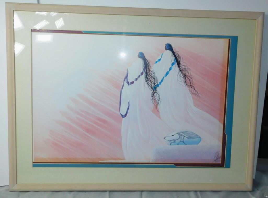 Framed Print Pencil Signed "Rabbit" Numbered 294/650 (1 of 5)