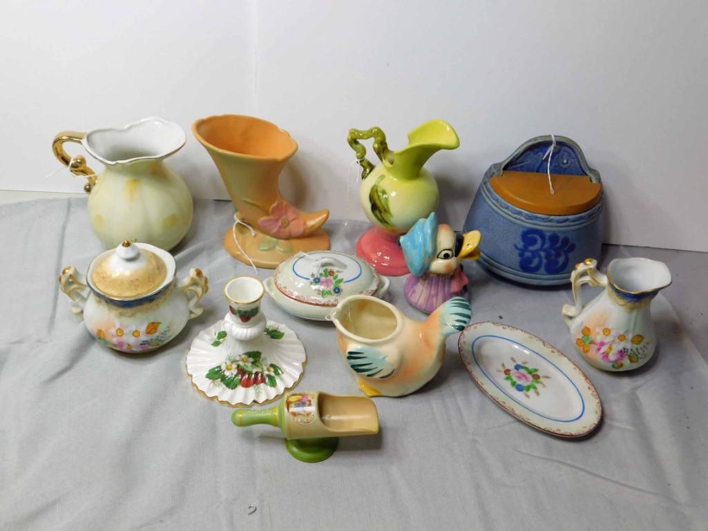 Vintage Lot incl Weller Pottery Vase, Hull Pitcher , (1 of 3)