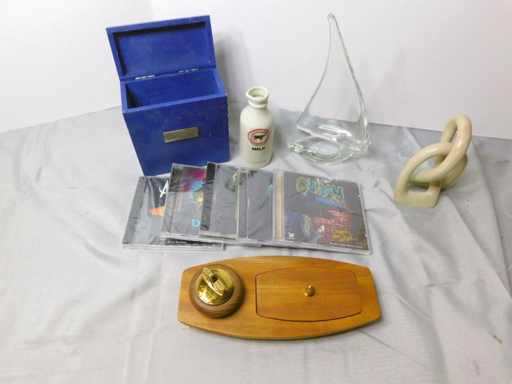 Vintage Hand Carved Ashtray and Lighter from Japan Sere (1 of 5)