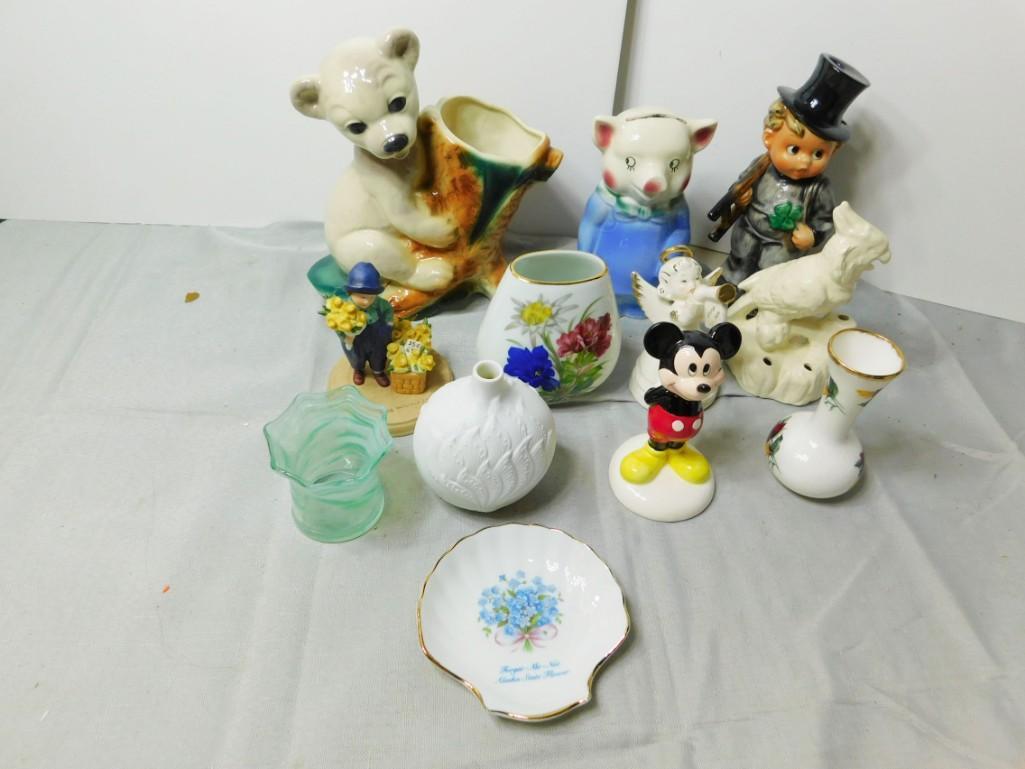 Lot of Ceramic and Porcelain incl Vintage Pig Bank , (1 of 3)