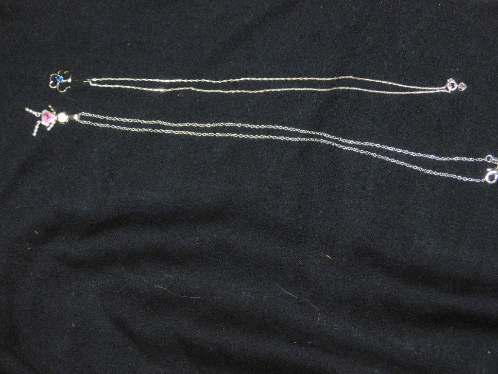 Lot of 2 Charm Necklaces. Charms and 1 chain are (1 of 2)