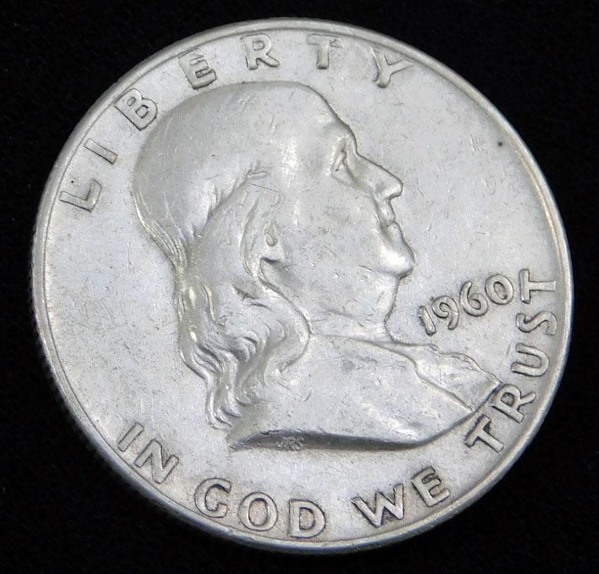 1960-D Franklin Half Dollar 90% Silver (1 of 2)