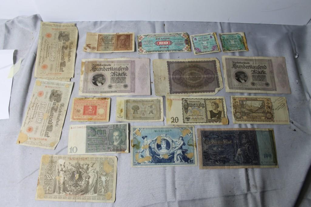 Lot of Vintage World Currency.  Looks to be German (1 of 6)