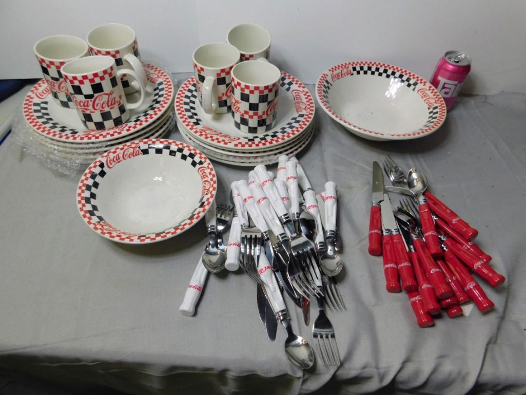 Coca Cola Dishes incl Plates, Mugs , Flatware , etc (1 of 5)