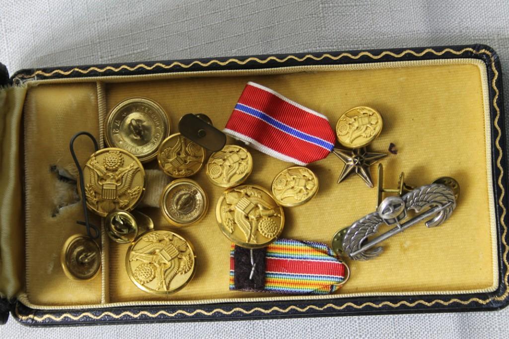 Vintage Military Pins, buttons, etc. (1 of 2)