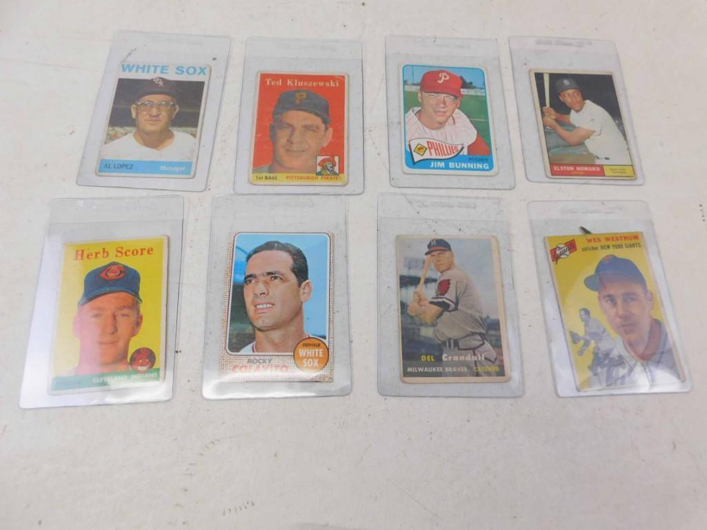 8 Baseball Cards 1950s-1960s incl Al Lopez , Ted (1 of 2)