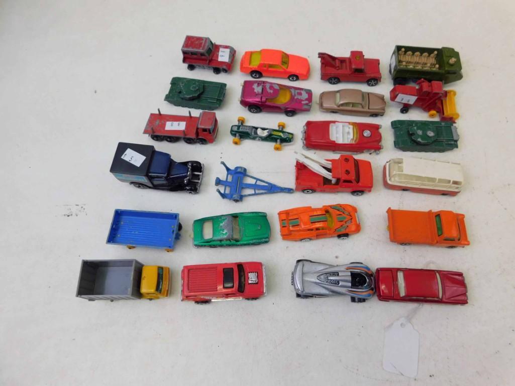 Lot of Matchbox Cars incl Lesney with a Match Box Case: Lot of Matchbox Cars incl Lesney with a Match Box Case Condition: Case is pretty beat up