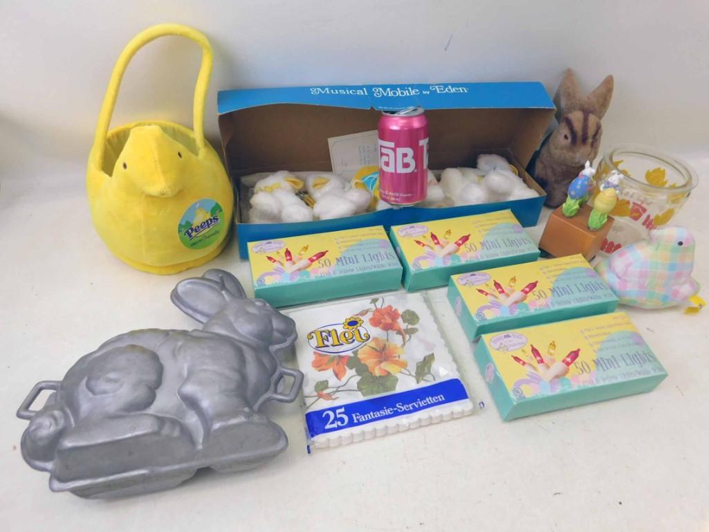 Easter Lot incl Large Metal Rabbit Cake or Butter Mold, (1 of 7)