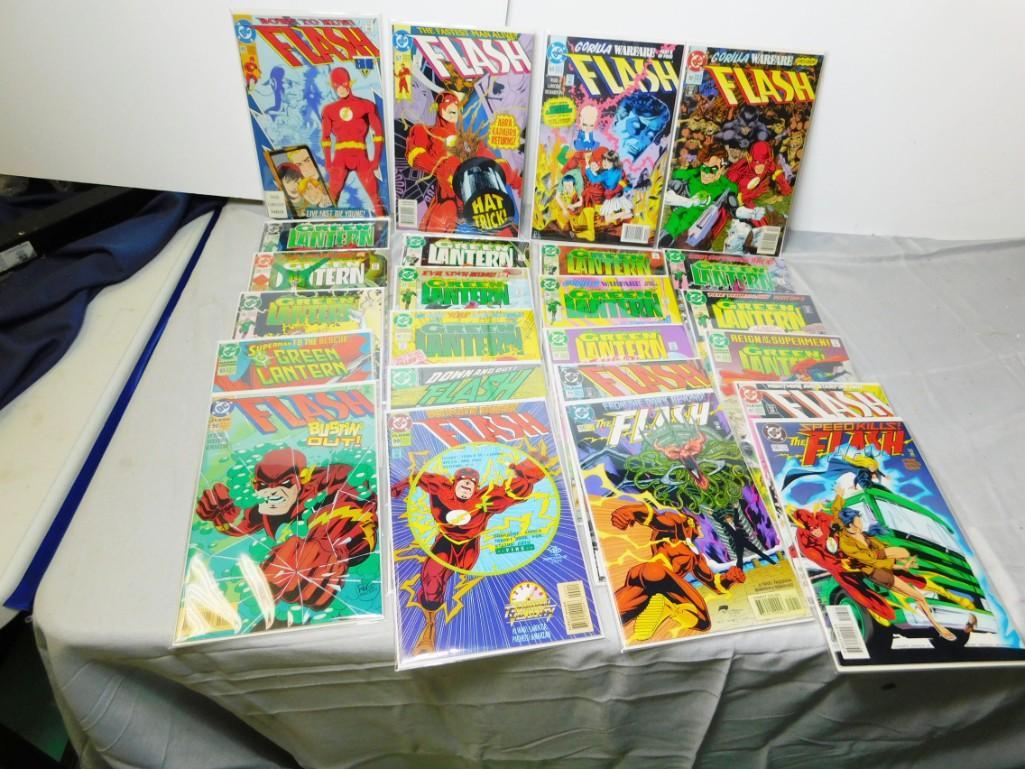 Lot of 24 Comic Books incl Green Lantern , Flash (1 of 3)