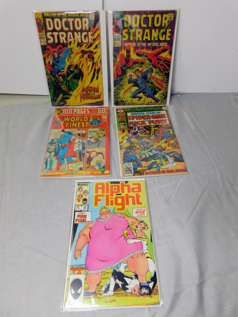 Lot of 5 Vintage Comic Books incl 2 Dr Strange , a (1 of 4)