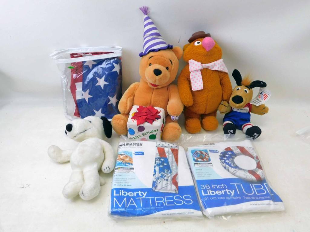 Fozzie Bear Muppets Plush , Olympic Doll , American: Fozzie Bear Muppets Plush , Olympic Doll , American Flag , Snoopy Plush , Inflatable Mattress , etc