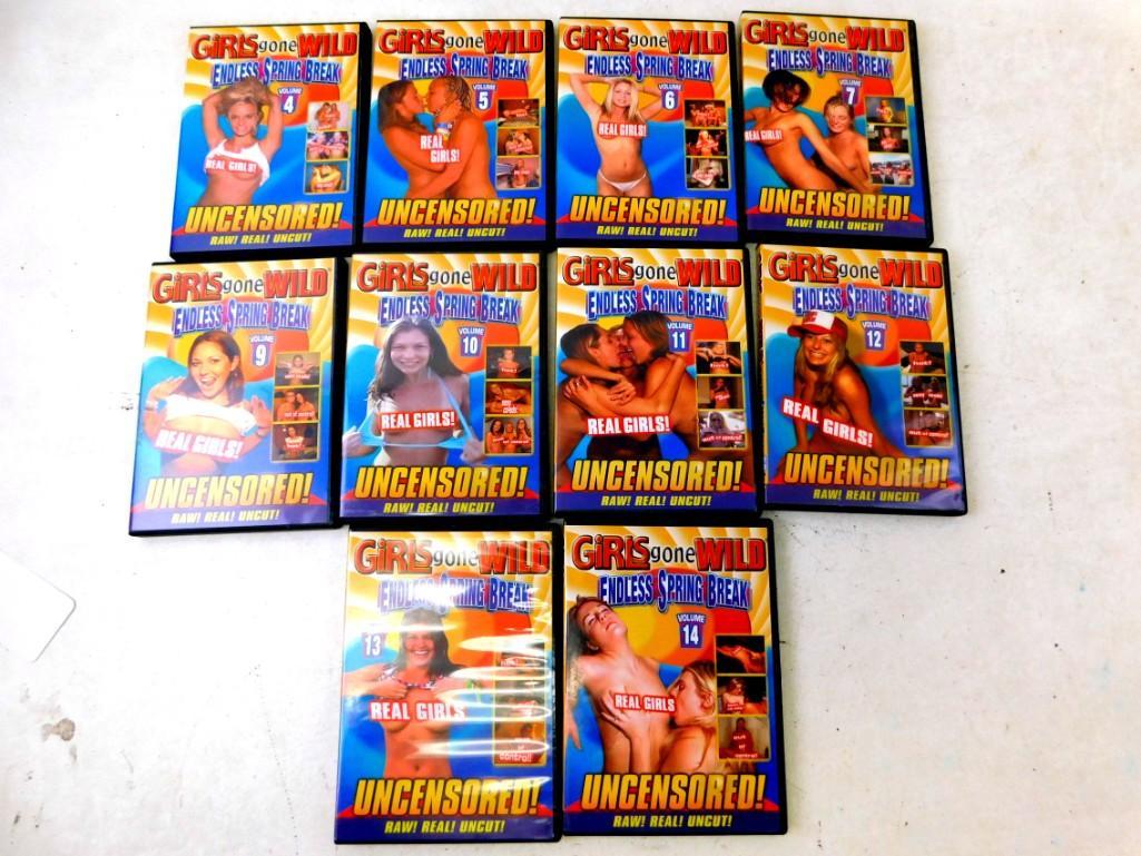 Lot of Girls Gone Wild Endless Spring Break DVDs: Lot of 10 Girls Gone Wild Endless Spring Break DVD Videos. Includes volumes 4-14