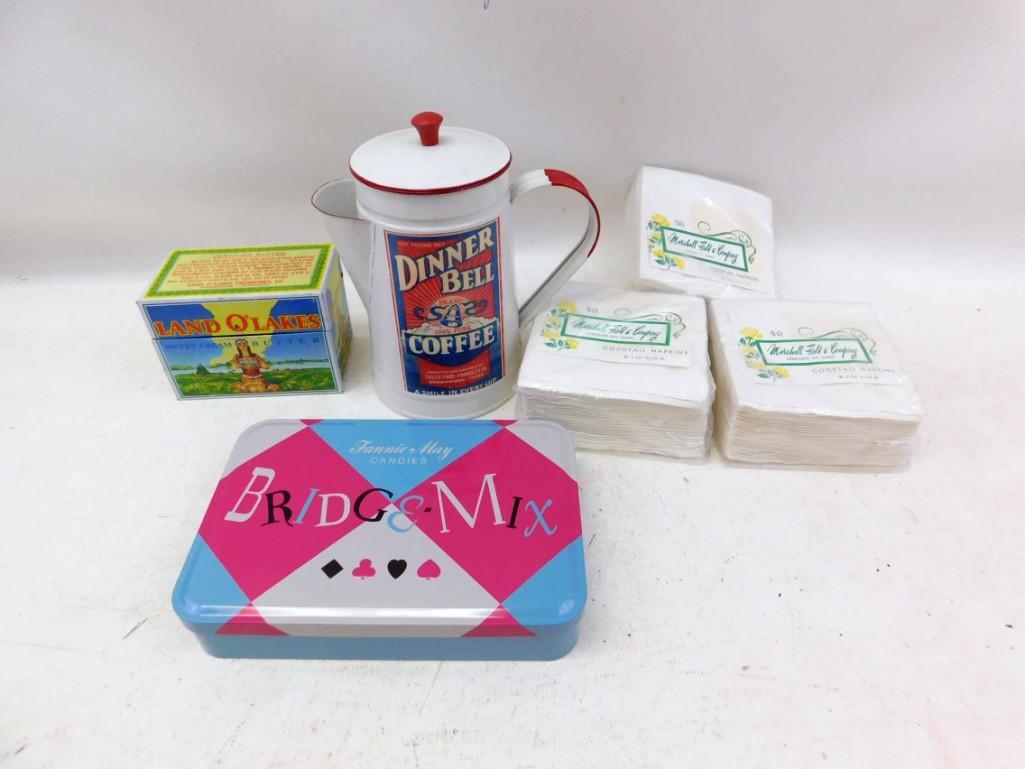 Lot of Collectibles incl Small Metal Dinnerbell Coffee (1 of 6)