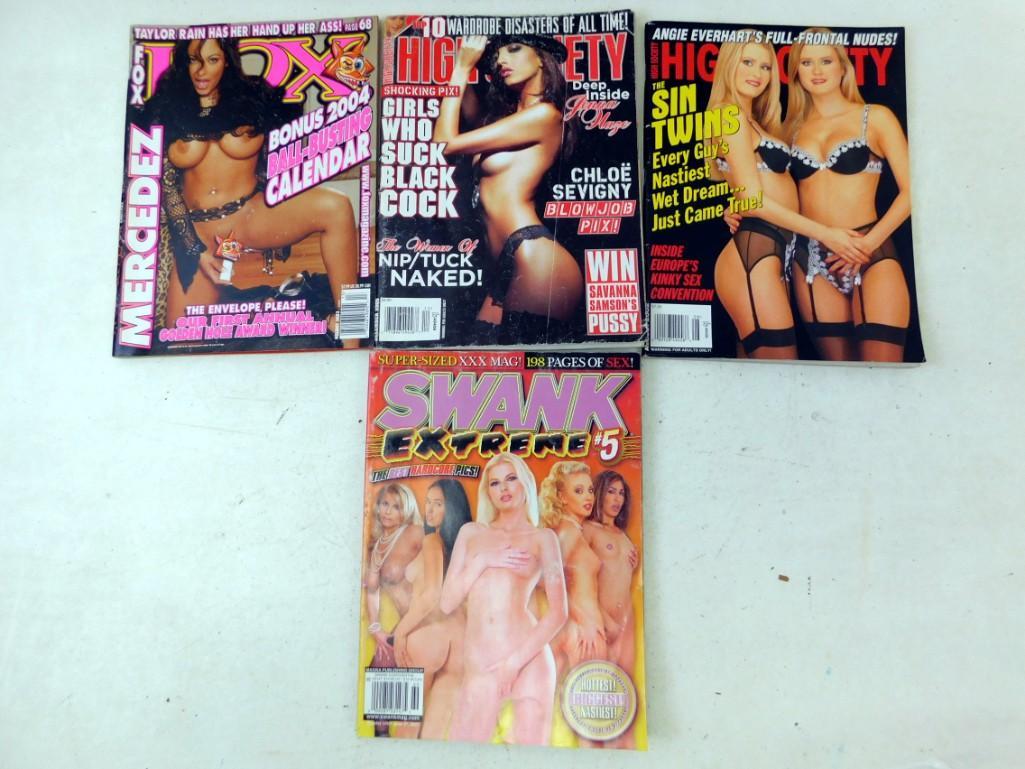 Lot of 4 Adult Magazines including Fox, High Society,: Lot of 4 Adult Magazines including Fox, High Society, Swank Extreme #5. The Swank one is extremely raunchy