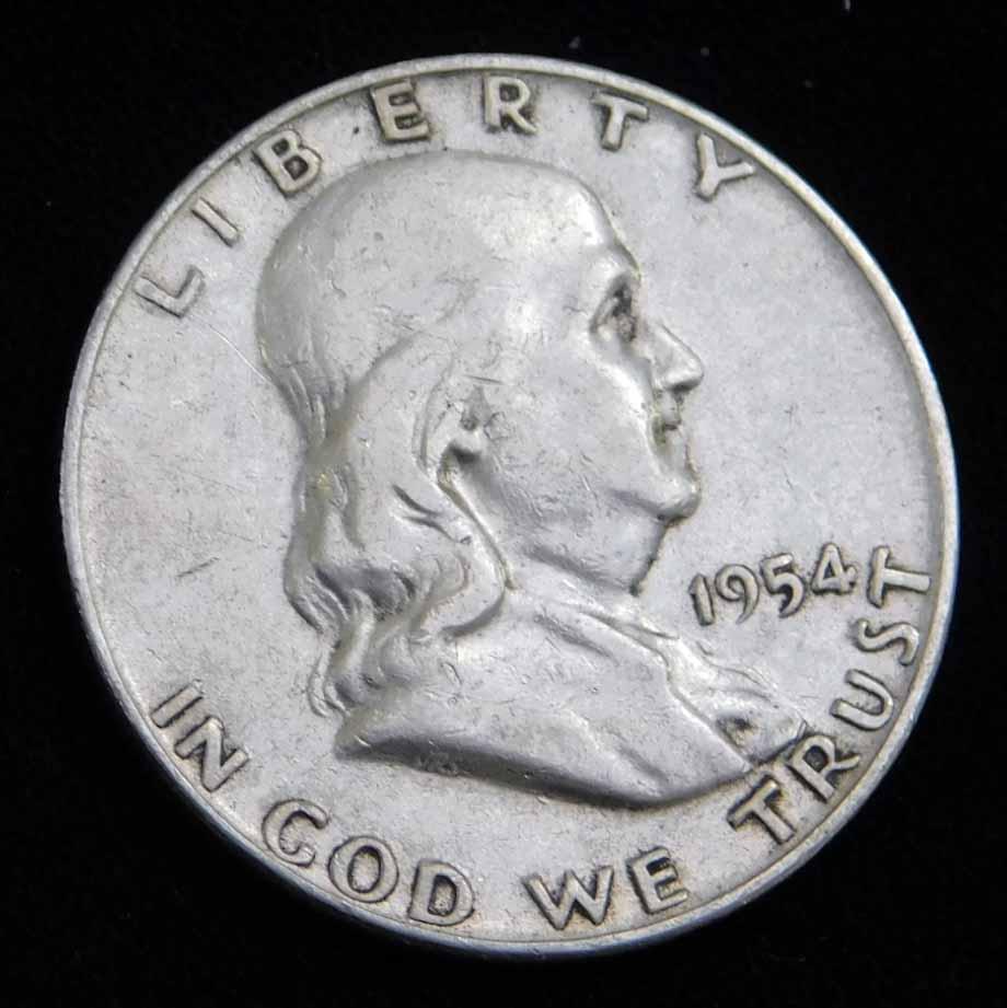 1954-D Franklin Half Dollar 90% Silver (1 of 2)