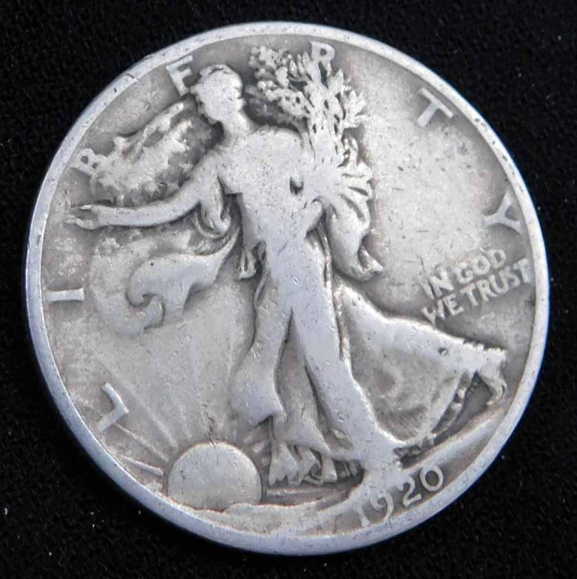 1920 Walking Liberty Half Dollar 90% Silver (1 of 2)