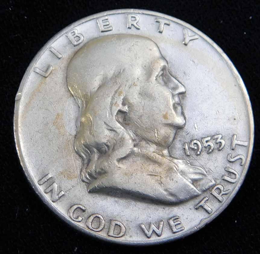 1955-D Franklin Half Dollar 90% Silver (1 of 2)