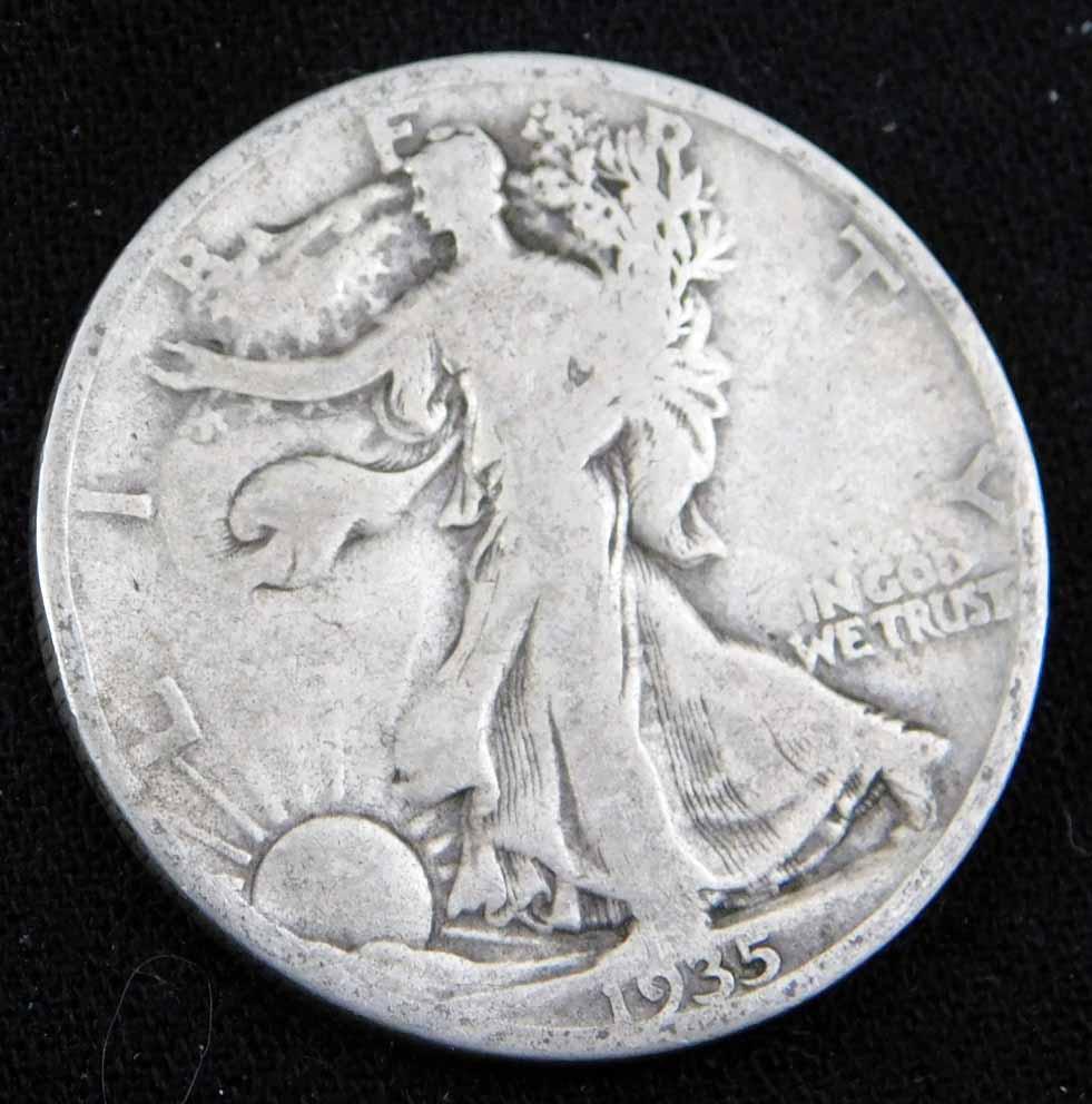 1935-S Walking Liberty Half Dollar 90% Silver (1 of 2)