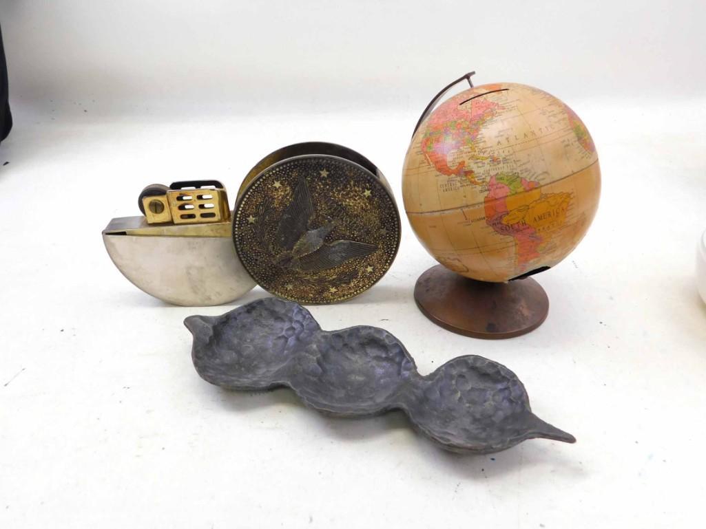 Collectibles Lot incl Coin Table Lighter , Globe Coin (1 of 9)