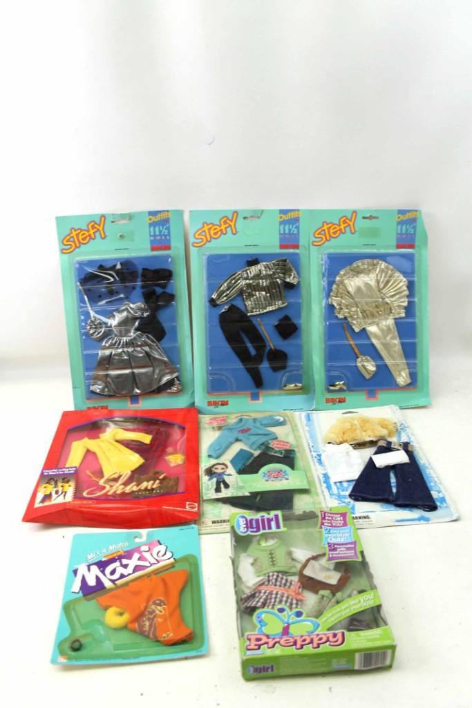 8 Doll Fashions MOC incl 3 Vtg Stefy 11.5" Bikin OFS: 8 Doll Fashions MOC incl 3 Vtg Stefy 11.5" Bikin OFS , 1 Mattel Shani Barbie Fashion Vintage 1987 Maxie Mix n Match Fashion MOC , Ever Girl Preppy Fashion MIB , 2 Tim Fashions
