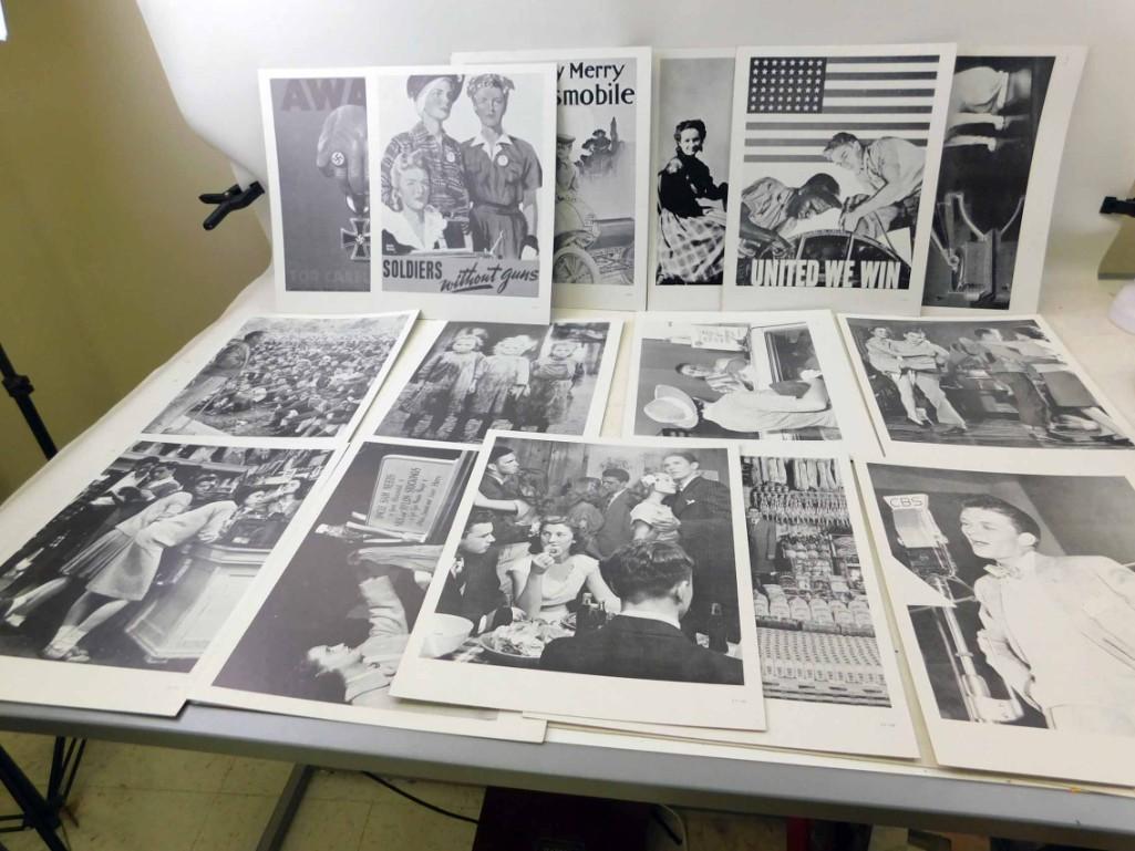 Ephemera Lot incl Photos and Posters incl Black and: Ephemera Lot incl Photos and Posters incl Black and White Reproduction Posters