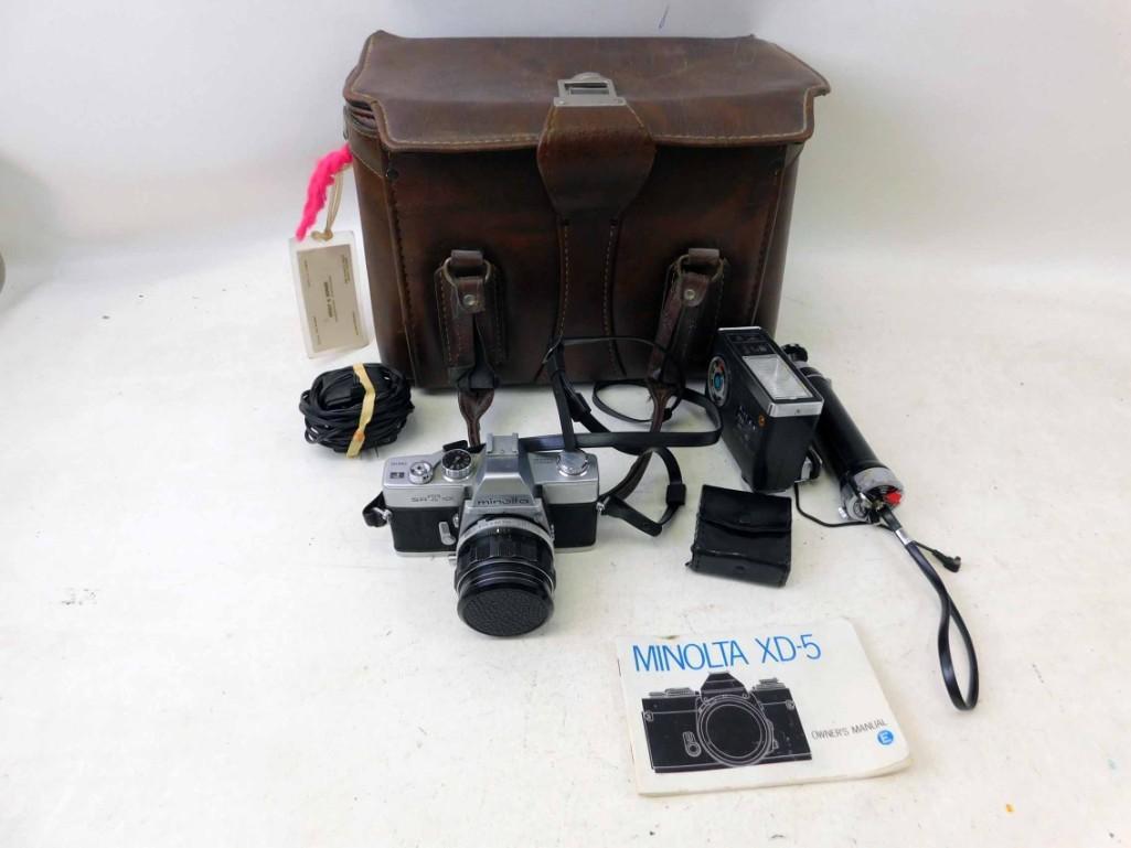 Minolta XD5 Camera, Flash , Tripod , Carrying Case , (1 of 4)