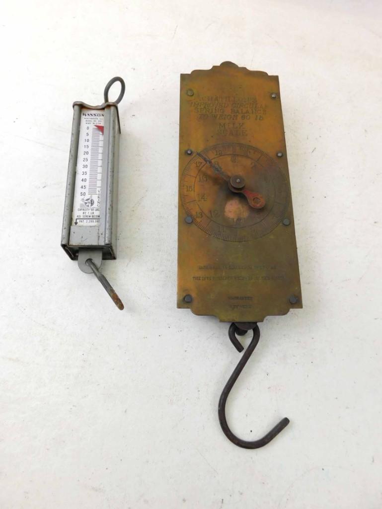 2 Vintage Scales 1 is a Brass Chatillon's Milk Scale (1 of 3)