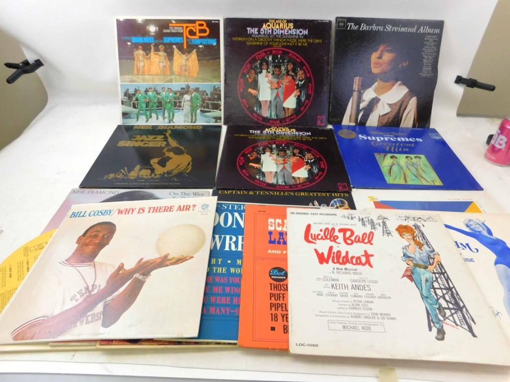 Lot of Vinyl LP Records 33 RPM: Lot of Vinyl LP Records 33 RPM incl Neil Diamond , Elton John , Supremes etc plus Showtunes