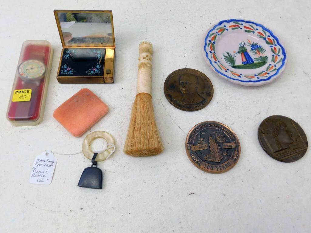Lot of Smalls incl Large Novelty Coins , Plate, Volute (1 of 5)