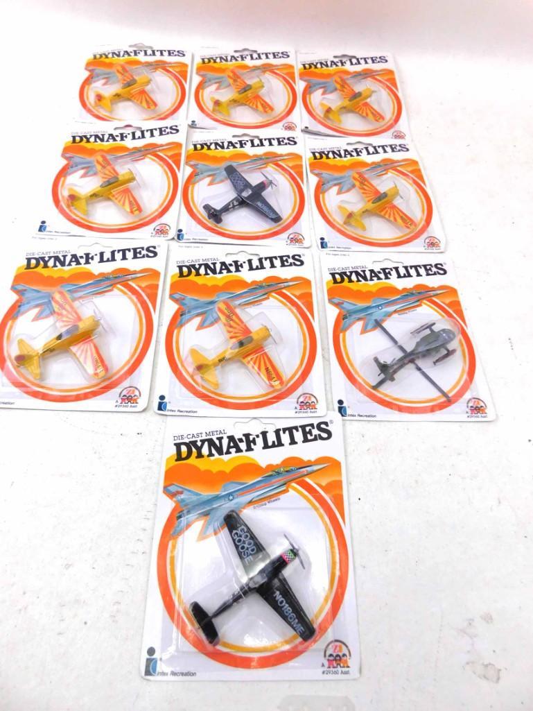 Lot of 10 Die Cast Dyna Flites Toy Airplanes (1 of 5)