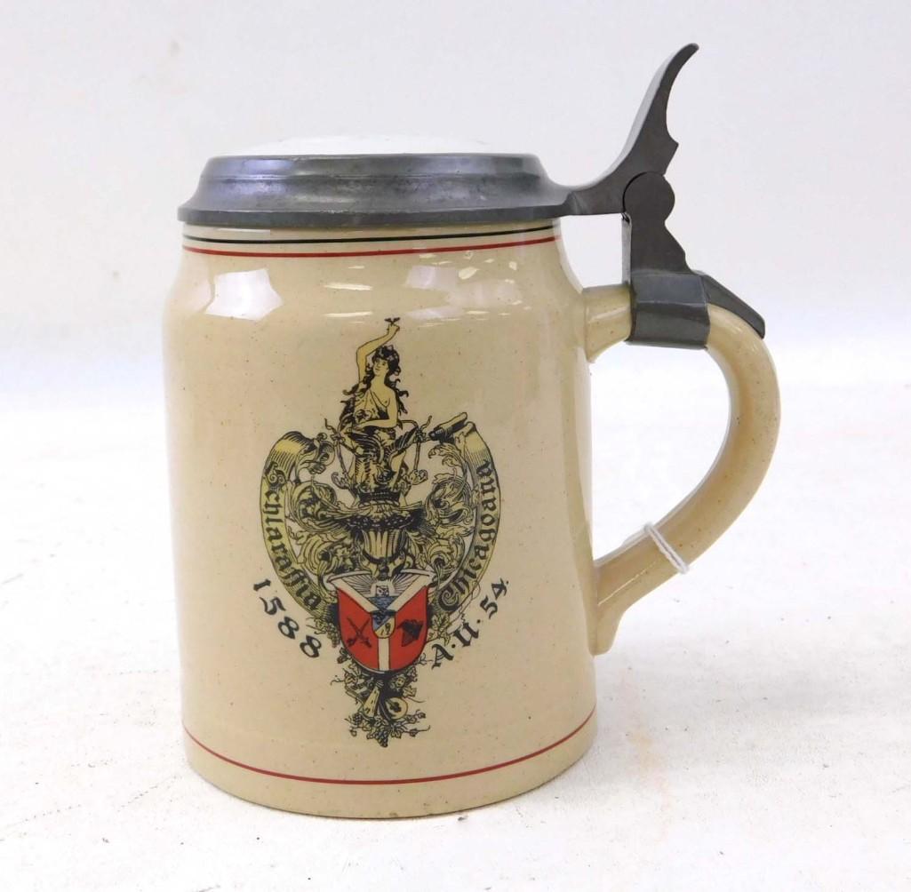 Antique German Beer Stein " Schlaraffia Chiagoana " (1 of 5)