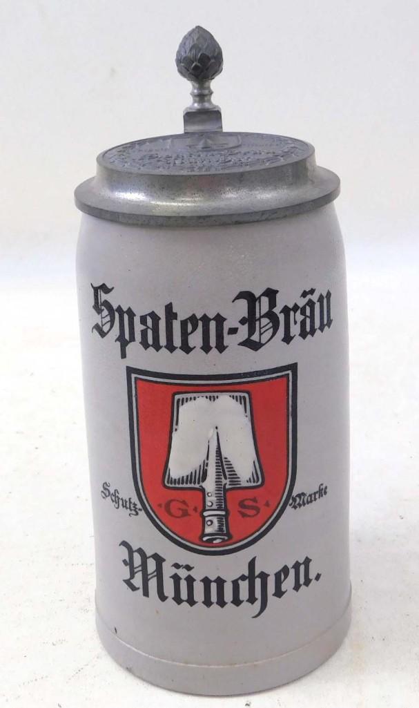 Antique 1L Spaten Brau Munchen Germany Beer Stein (1 of 6)