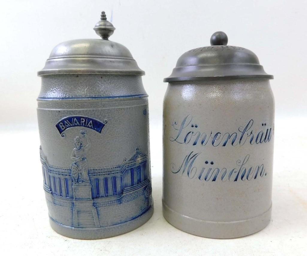 Lot of 2 Beer Steins incl German Lowenbrau Brewery Beer (1 of 12)