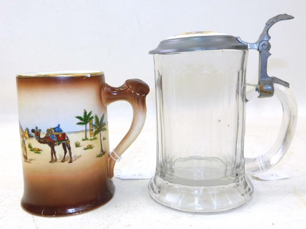 2 Antique Advertising Beer Steins incl McAvoys Kloster (1 of 6)