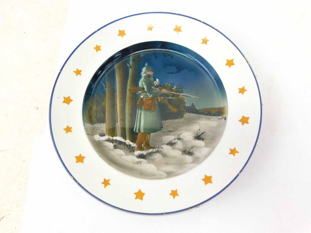Antique German Faiance Porcelain Plate WW1 German (1 of 3)