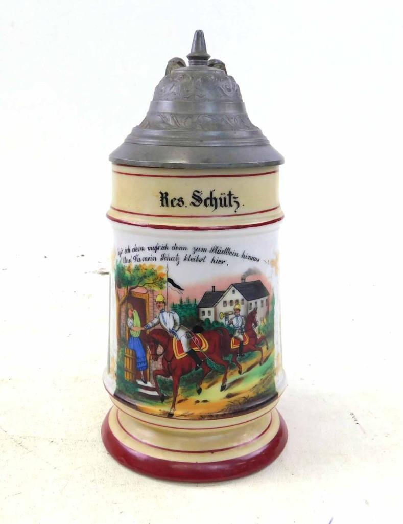 Lithophane Beer Stein Imperial Cavalry 6th Curisassers (1 of 8)