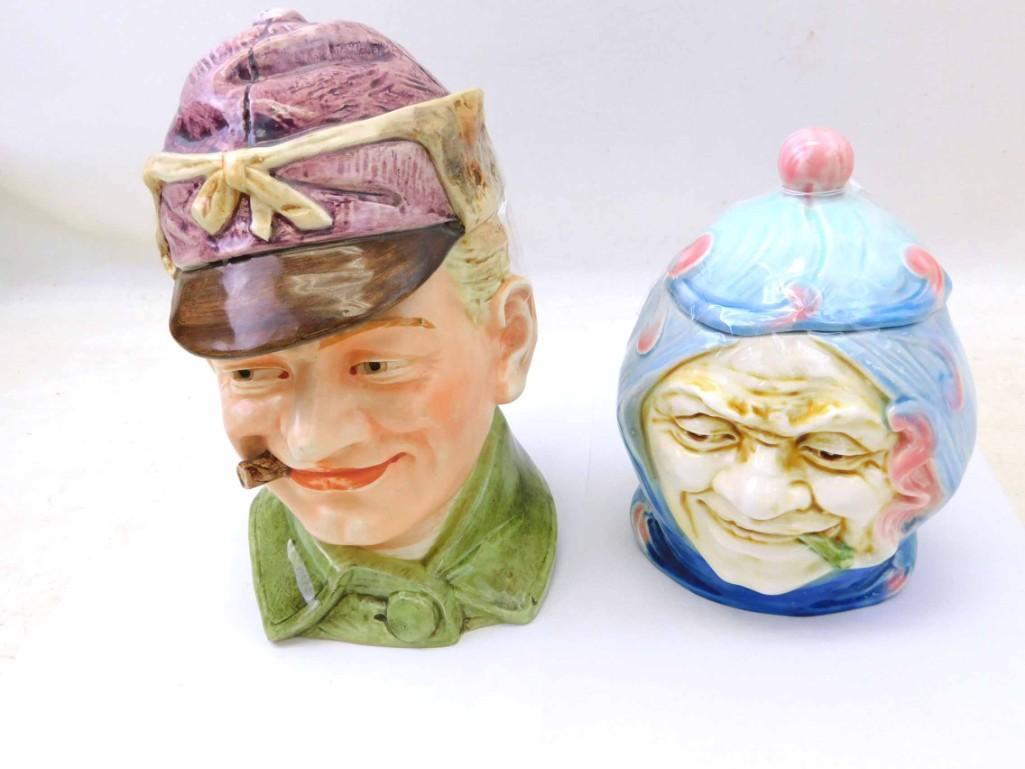 German Figural Tobacco Jars / Humidors with People (1 of 4)