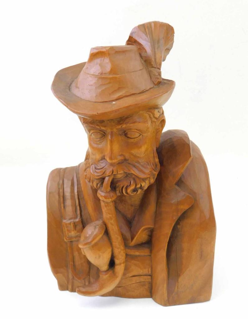 Antique Black Forest Wood Carving of Tyrolean Hunter (1 of 6)