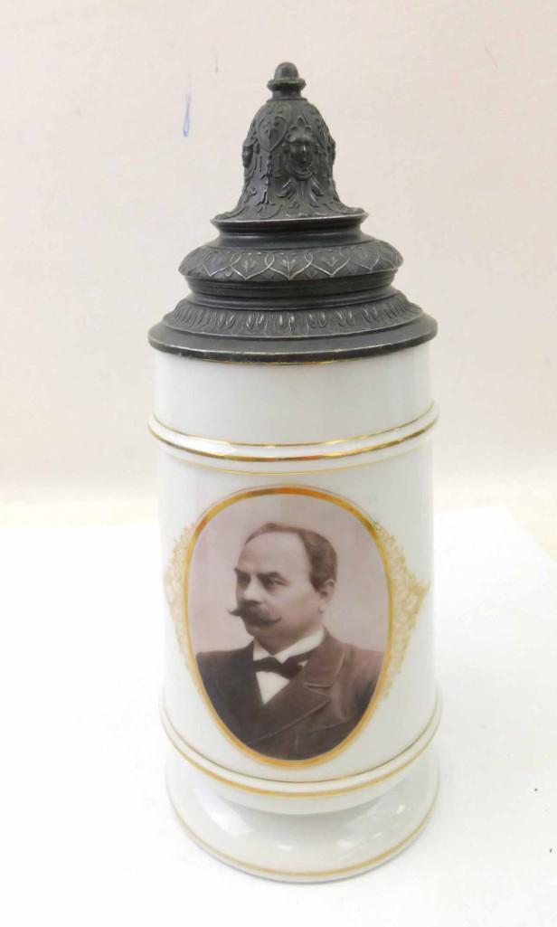 Antique Brewery Beer Stein Photo Beer Brewer 1L (1 of 6)