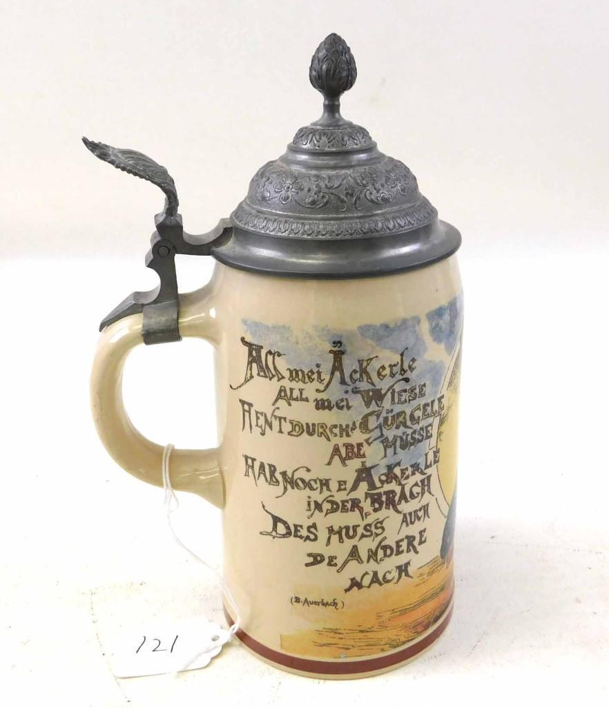Mettlach #1909/1074 1/2L Antique Beer Stein (1 of 6)