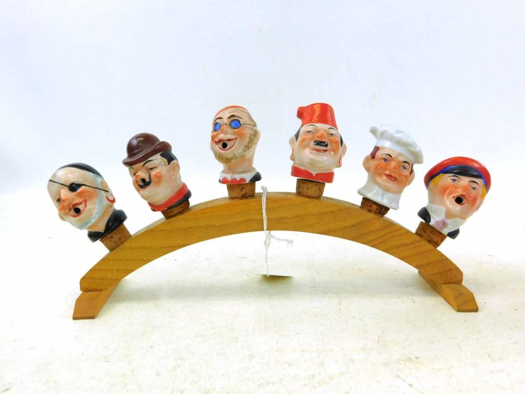 6 Antique Porcelain German Grewery Figural Bottle (1 of 2)