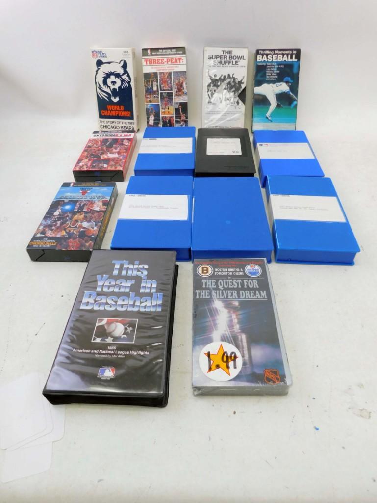 14 VHS / Beta incl Superbowl Shuffle 86 Bears , 1991: 14 VHS / Beta incl Superbowl Shuffle 86 Bears , 1991 1992 1993 Chicago Bulls , etc