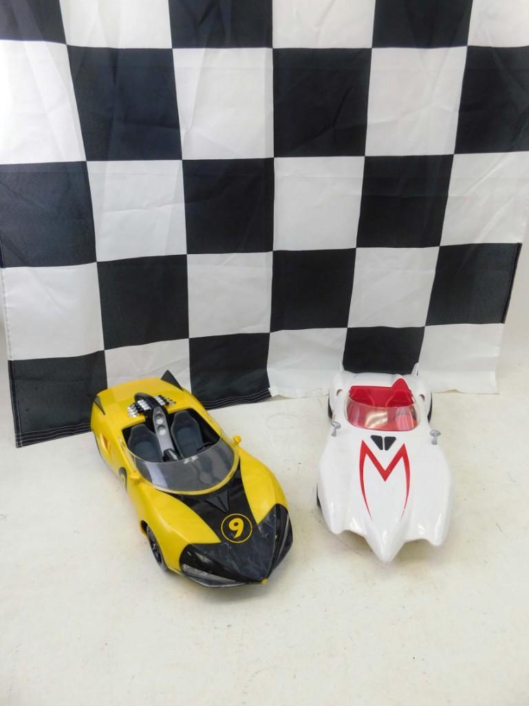 Hot Wheels Plastic Speed Racer Cars 7" Long and a (1 of 4)