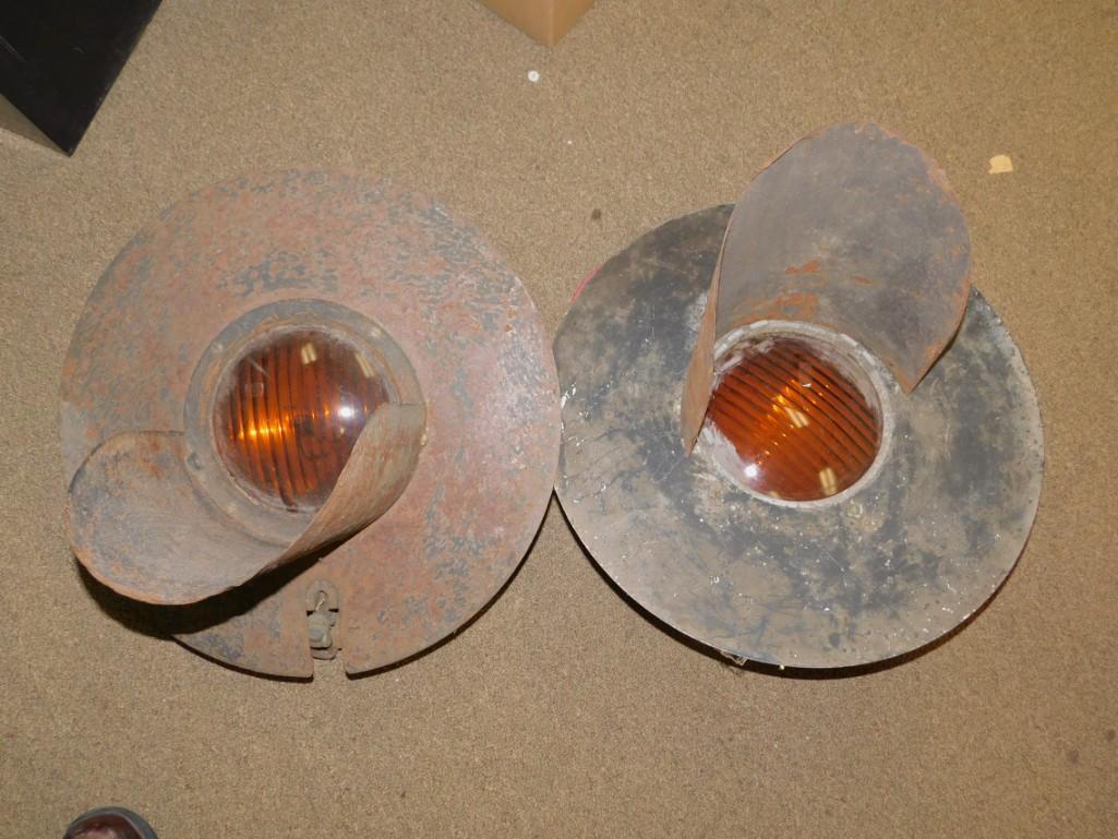 Pair of Vintage Railroad Signal Lights Circa 1930's (1 of 10)