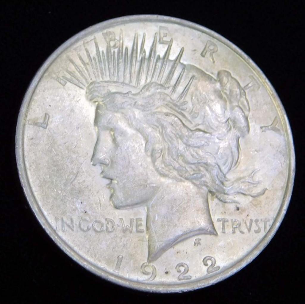 1922 Peace Dollar Extra Fine 90% Silver (1 of 2)