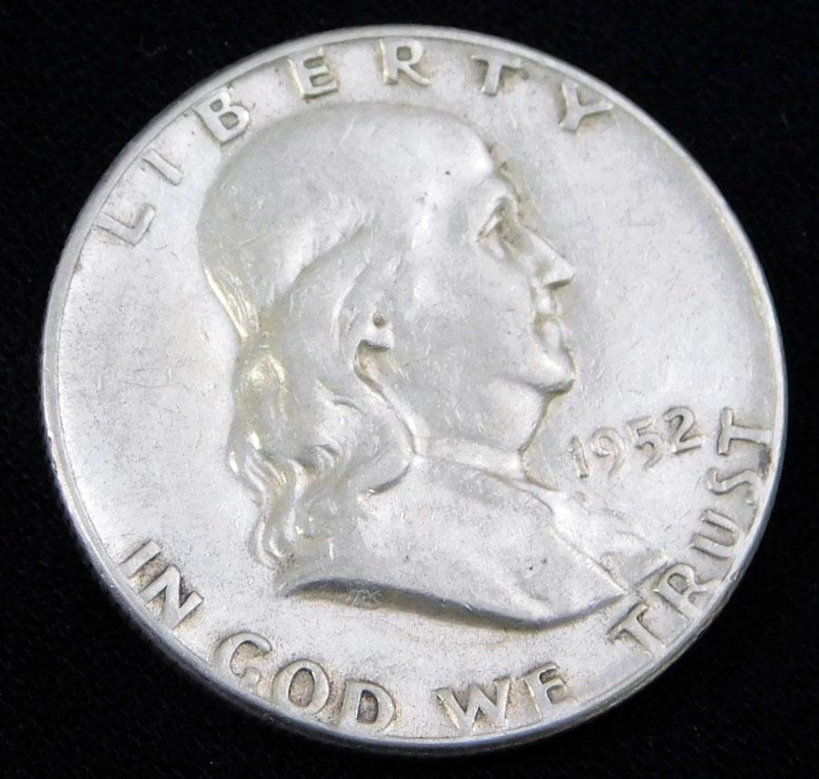 1952 Franklin Half Dollar 90% Silver (1 of 2)